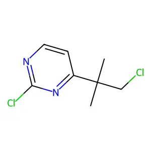 2-Chloro-4-(1-chloro-2-methylpropan-2-yl)pyrimidine structure