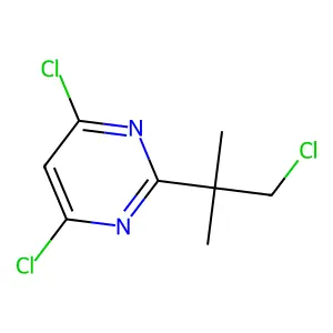 Pyrimidine, 4,6-dichloro-2-(2-chloro-1,1-dimethylethyl)- structure