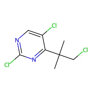 2,5-Dichloro-4-(1-chloro-2-methylpropan-2-yl)pyrimidine structure