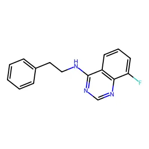 8-氟-N-(2-苯乙基)-4-喹唑啉胺 structure