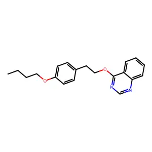 Quinazoline, 4-(2-(4-butoxyphenyl)ethoxy)- structure