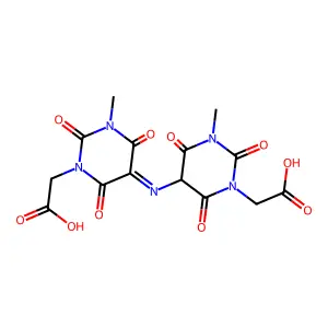 1,1'-Dimethylpurpurate-3,3'-diacetic acid structure
