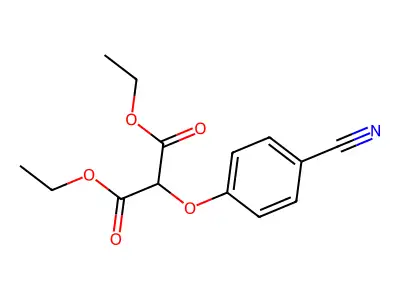 Propanedioic acid, (4-cyanophenoxy)-, diethyl ester structure