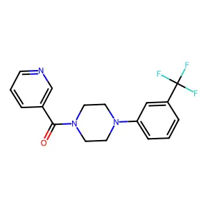 Piperazine, 1-(3-pyridinylcarbonyl)-4-(3-(trifluoromethyl)phenyl)- structure