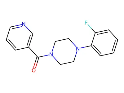 Piperazine, 1-(2-fluorophenyl)-4-(3-pyridinylcarbonyl)- structure