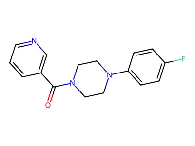 Piperazine, 1-(4-fluorophenyl)-4-(3-pyridinylcarbonyl)- structure