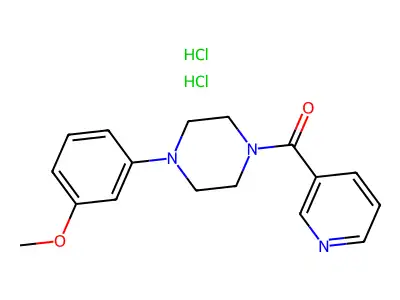 Piperazine, 1-(3-methoxyphenyl)-4-(3-pyridinylcarbonyl)-, dihydrochloride structure