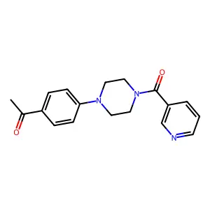 Piperazine, 1-(4-acetylphenyl)-4-(3-pyridinylcarbonyl)- structure