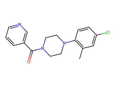 Piperazine, 1-(4-chloro-2-methylphenyl)-4-(3-pyridinylcarbonyl)- structure