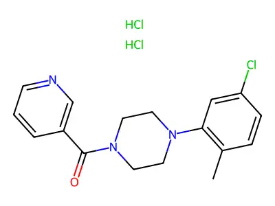 Piperazine, 1-(5-chloro-2-methylphenyl)-4-(3-pyridinylcarbonyl)-, dihydrochloride structure