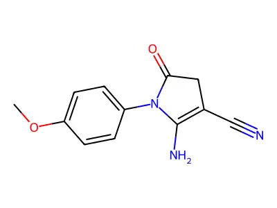 2-Amino-1-(4-methoxyphenyl)-5-oxo-4,5-dihydro-1H-pyrrole-3-carbonitrile structure