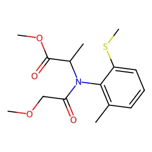 Alanine, N-(methoxyacetyl)-N-[2-methyl-6-(methylthio)phenyl]-, methyl ester structure