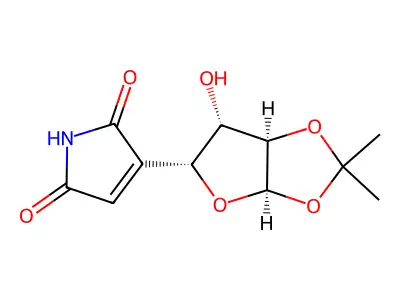 3-(1,2-O-isopropylidene-threofuranos-4-yl)maleimide structure