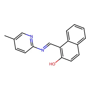 1-{[(5-Methyl-2-pyridinyl)imino]methyl}-2-naphthol structure