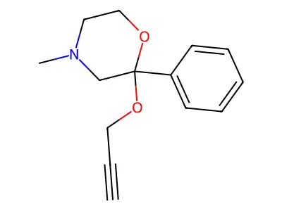4-甲基-2-苯基-2-(2-丙炔氧基)吗啉盐酸盐 structure