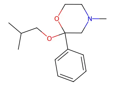 4-甲基-2-(2-甲基丙氧基)-2-苯基吗啉盐酸盐 structure