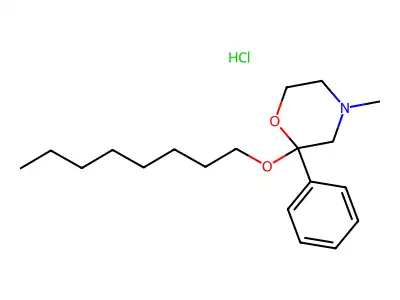 4-Methyl-2-(octyloxy)-2-phenylmorpholine--hydrogen chloride (1/1) structure