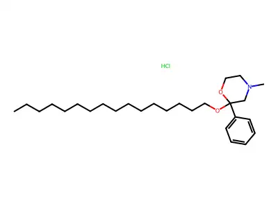2-(Hexadecyloxy)-4-methyl-2-phenylmorpholine--hydrogen chloride (1/1) structure