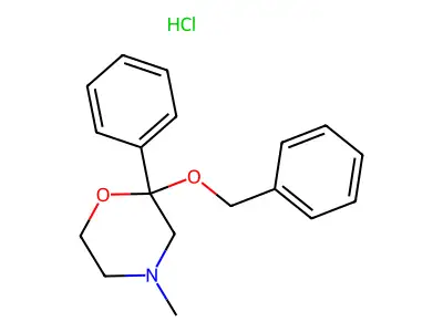 2-(Benzyloxy)-4-methyl-2-phenylmorpholine--hydrogen chloride (1/1) structure
