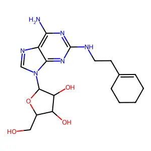2-((2-(1-Cyclohexen-1-yl)ethyl)amino)adenosine structure