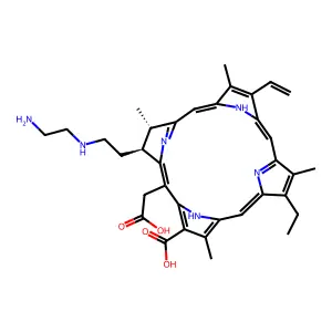 Chlorin e6 monoethylene diamine monoamide structure