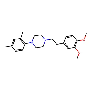 Piperazine, 1-(3,4-dimethoxyphenethyl)-4-(2,4-xylyl)- structure