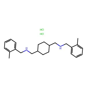 1,4-Cyclohexanebis(methylamine), N,N'-bis(2-methylbenzyl)-, dihydrochloride structure