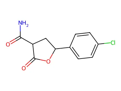 5-(4-Chlorophenyl)-2-oxooxolane-3-carboximidic acid structure