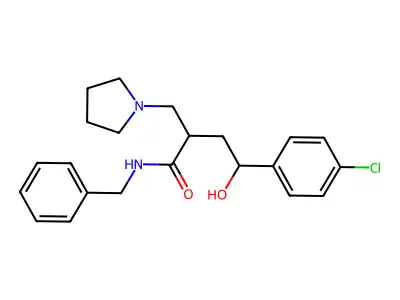 alpha-(2-(4-Chlorophenyl)-2-hydroxyethyl)-N-(phenylmethyl)-1-pyrrolidinepropanamide structure