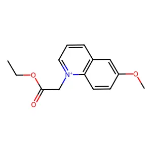 6-Methoxyquinolinium-1-acetic acid ethylester bromide structure