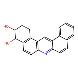 Dibenz(a,j)acridine-3,4-diol, 1,2,3,4-tetrahydro-, trans- structure