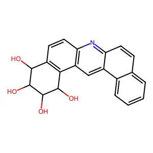 Dibenz(a,j)acridine-1,2,3,4-tetrol, 1,2,3,4-tetrahydro-, (1alpha,2beta,3beta,4alpha)- structure