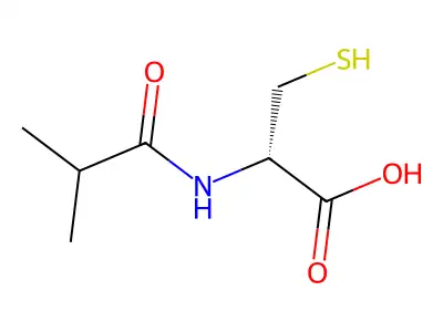 N-Isobutyryl-D-cysteine structure