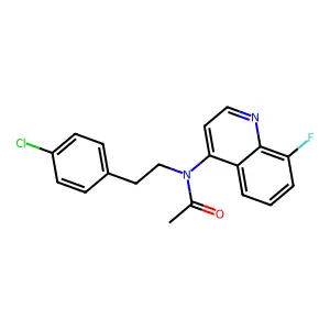 Acetamide, N-(2-(4-chlorophenyl)ethyl)-N-(8-fluoro-4-quinolinyl)- structure