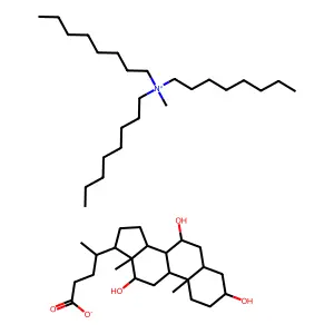 Trioctylmethylammonium cholate structure