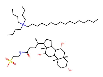 Hexadecyltributylammonium taurocholate structure
