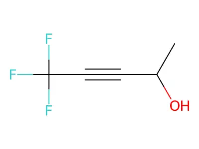 5,5,5-Trifluoropent-3-yn-2-ol structure