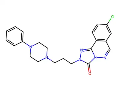 1,2,4-Triazolo(3,4-a)phthalazin-3(2H)-one, 8-chloro-2-(3-(4-phenyl-1-piperazinyl)propyl)- structure