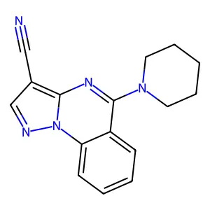 5-Piperidinopyrazolo[1,5-a]quinazoline-3-carbonitrile structure