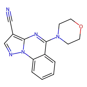5-Morpholinopyrazolo[1,5-a]quinazoline-3-carbonitrile structure