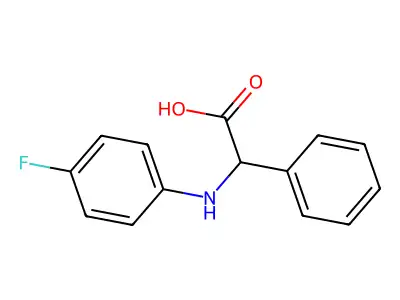 2-((4-Fluorophenyl)amino)-2-phenylacetic acid structure