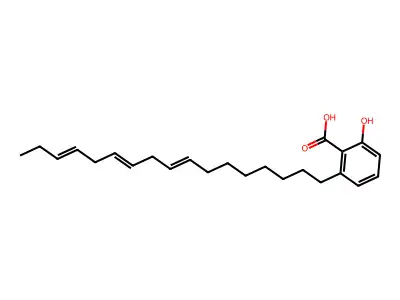 2-Heptadeca-8,11,14-trienyl-6-hydroxybenzoic acid structure