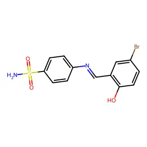 4-[(5-Bromo-2-hydroxybenzylidene)amino]benzenesulfonamide structure