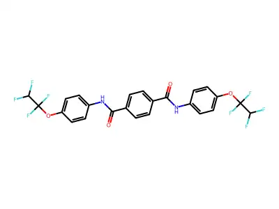 1-N,4-N-bis[4-(1,1,2,2-tetrafluoroethoxy)phenyl]benzene-1,4-dicarboxamide structure