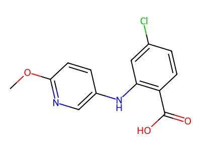 4-氯-N-(6-甲氧基-3-吡啶基)邻氨基苯甲酸 structure
