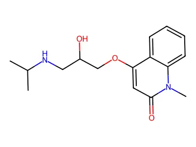 2(1H)-Quinolinone, 4-(2-hydroxy-3-((1-methylethyl)amino)propoxy)-1-methyl- structure