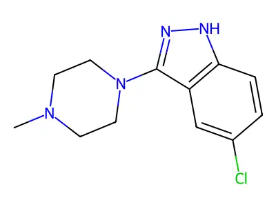 5-chloro-3-(4-methylpiperazin-1-yl)-1H-indazole structure