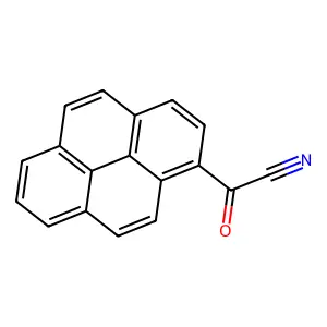 Pyrene-1-carbonylcyanide structure