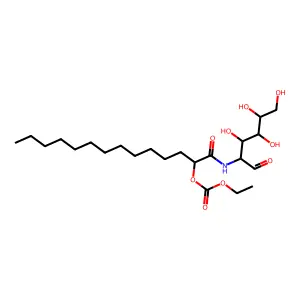 2-((2-Ethoxycarbonyloxy)tetradecanoylamino)-2-deoxyglucose structure