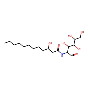 2-(3-Hydroxydodecanoylamino)-2-deoxyglucose structure